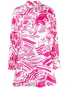 Платье рубашка с абстрактным принтом Msgm