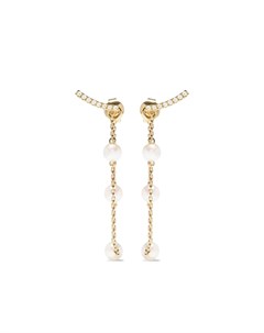 Золотые серьги Trend с жемчугом и бриллиантами Yoko london