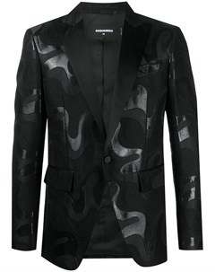 Однобортный пиджак с абстрактным принтом Dsquared2