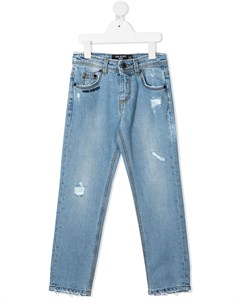 Прямые джинсы с эффектом потертости Neil barrett kids