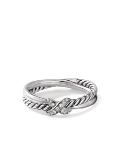 Серебряное кольцо X с бриллиантами David yurman