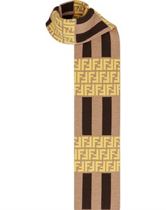 Шарф вязки интарсия с логотипом Fendi
