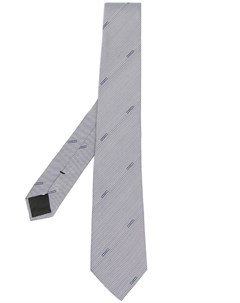 Полосатый галстук с вышитым логотипом Moschino