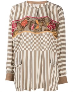 Блузка с длинными рукавами и цветочным принтом Versace pre-owned