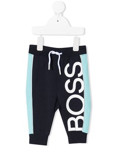 Спортивные брюки со вставками и логотипом Boss kidswear