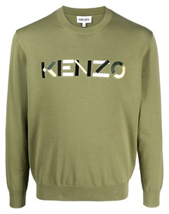 Джемпер вязки интарсия с логотипом Kenzo