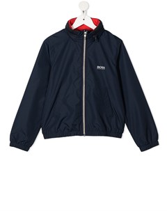 Непромокаемая куртка на молнии с логотипом Boss kidswear