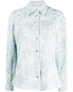 Жаккардовая куртка рубашка с цветочным узором Msgm