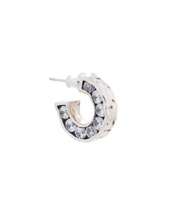 Серьга кольцо с кристаллом E.m.