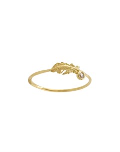 Кольцо Plume Feather из желтого золота с бриллиантом Alex monroe