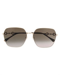 Массивные солнцезащитные очки с декором Horsebit Gucci eyewear