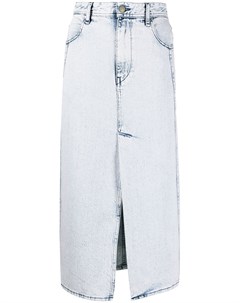 Джинсовая юбка миди с эффектом потертости Iro