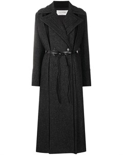 Двубортное пальто с поясом Valentino