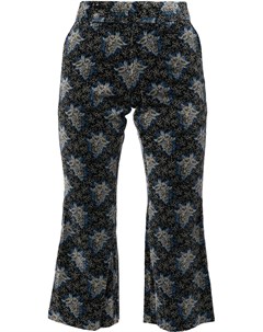 Бархатные укороченные брюки с принтом Comme des garçons pre-owned