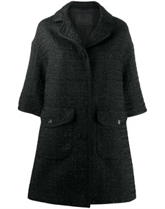 Твидовое пальто с укороченными рукавами Herno