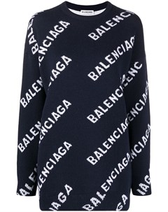 Джемпер вязки интарсия с логотипом Balenciaga