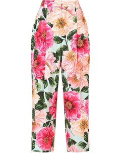 Укороченные брюки с цветочным принтом Dolce&gabbana