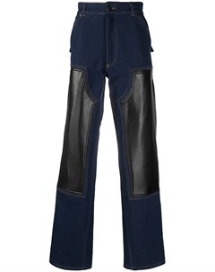 Прямые джинсы с контрастной вставкой Duoltd