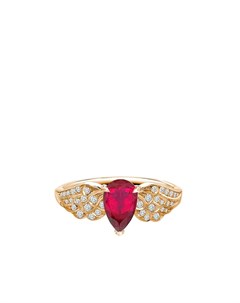Кольцо Tiara из розового золота с бриллиантами и рубином Pragnell