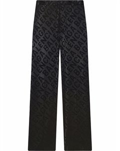 Широкие жаккардовые брюки с логотипом Balenciaga