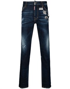 Декорированные джинсы прямого кроя Dsquared2