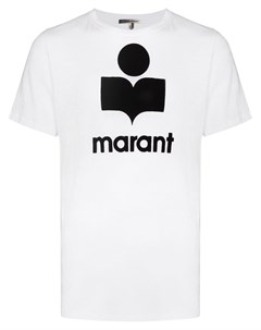 Льняная футболка с логотипом Isabel marant