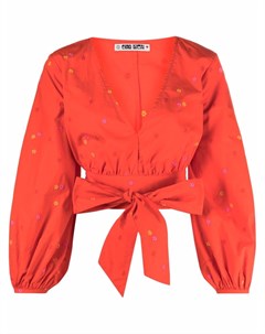 Укороченная блузка с цветочной вышивкой Ciao lucia