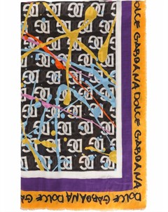 Кашемировый шарф с принтом граффити Dolce&gabbana