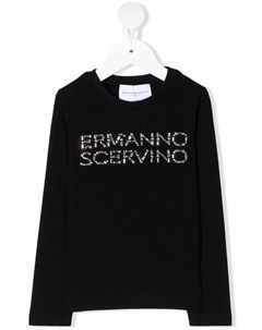 Топ с длинными рукавами и логотипом Ermanno scervino junior