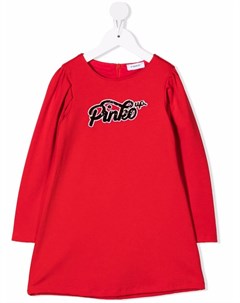 Платье с длинным рукавами и логотипом Pinko kids