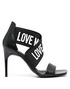 Туфли с логотипом и перекрестными ремешками Love moschino