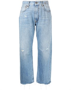 Укороченные джинсы с эффектом потертости R13