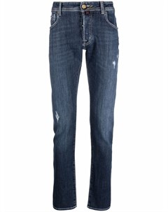 Узкие джинсы с эффектом потертости Jacob cohen