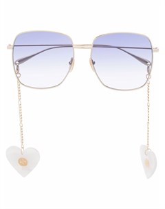 Солнцезащитные очки в квадратной оправе с подвесками Gucci eyewear