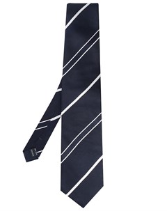 Шелковый галстук в диагональную полоску Doublet