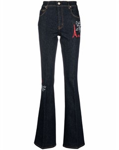 Расклешенные джинсы с завышенной талией Love moschino