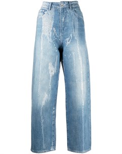 Укороченные джинсы с пайетками Emporio armani