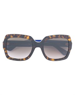 Крупные солнцезащитные очки с черепаховым эффектом Gucci eyewear