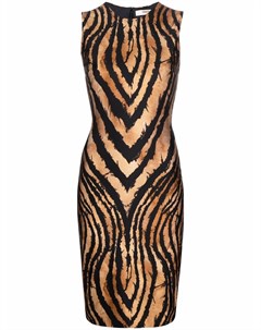 Платье с тигровым принтом Roberto cavalli