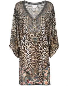 Платье кафтан с леопардовым принтом Camilla