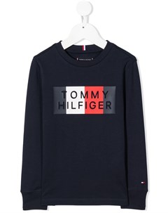Толстовка с круглым вырезом и логотипом Tommy hilfiger junior