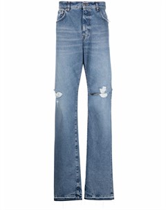 Широкие джинсы с эффектом потертости 424