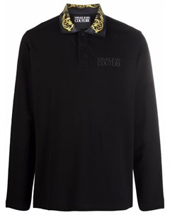 Рубашка поло с вышитым логотипом Versace jeans couture