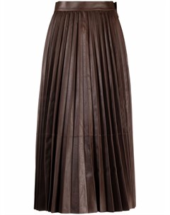 Плиссированная юбка миди из кожи Desa 1972
