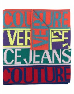 Шерстяной шарф вязки интарсия Versace jeans couture