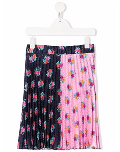 Плиссированная юбка с цветочным принтом Msgm kids