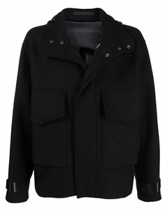Однобортное пальто с капюшоном Giorgio armani