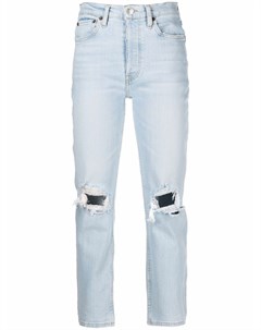 Укороченные джинсы с эффектом потертости Re/done