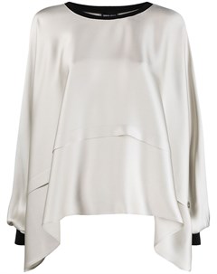 Драпированная блузка с объемными рукавами Giorgio armani