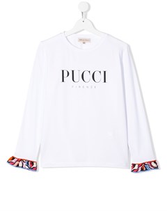 Рубашка с контрастными манжетами Emilio pucci junior